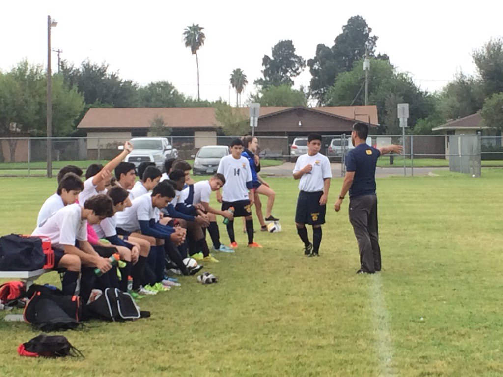 #catheycobras 8th grade boys soccer starts tourney with a win this am.