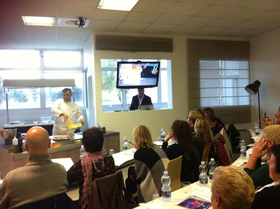 Action shot! Working hard at the Class of Gourmets today. Loved this!