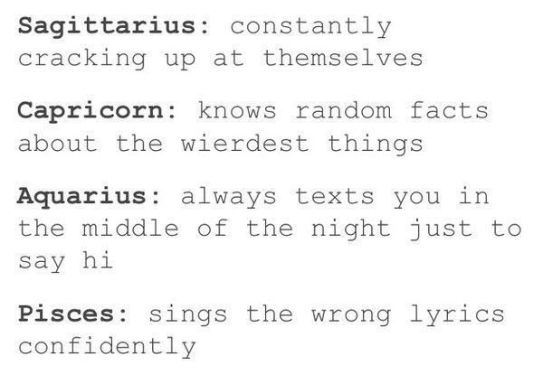 sweetscopes's tweet image. cute but embarrassing things the signs do: