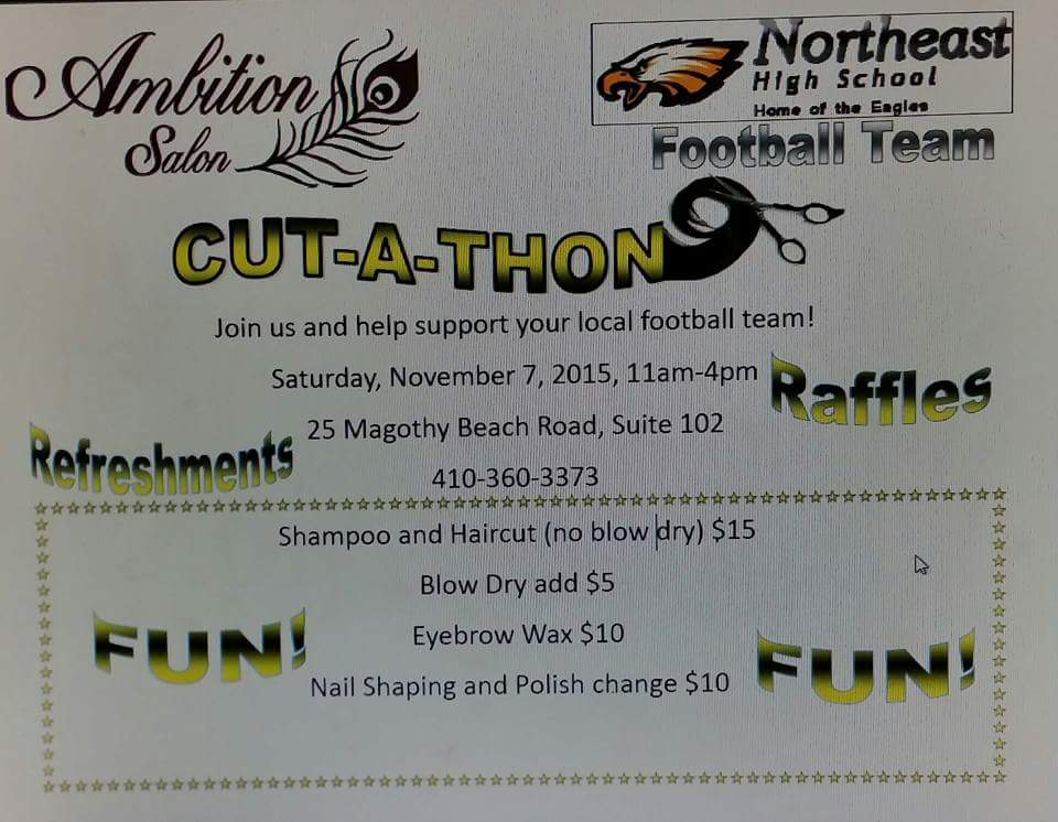 AmbitionSalon1's tweet photo. Support your Northeast Eagles Football team today at Ambition! https://t.co/OfNvwdBibT