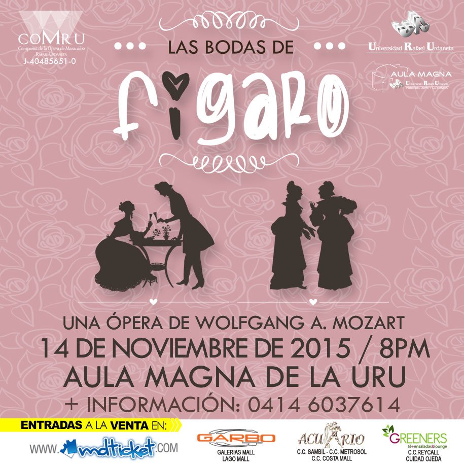 mdticket's tweet photo. ¡Fígaro y Susana preparan su boda! >> #LasBodasDeFígaro original de la @operademcboru - #14Nov8pm @aulamagnauru https://t.co/Js44QhfURg