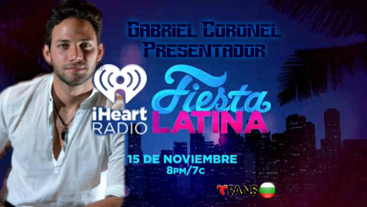 TLMDFansBG's tweet photo. #Coronelitos @gabrielcoronel dice presente en #iHeartFiesta 15 de noviembre por @Telemundo y HOY en @iHeartRadio https://t.co/afu9CKQlNm