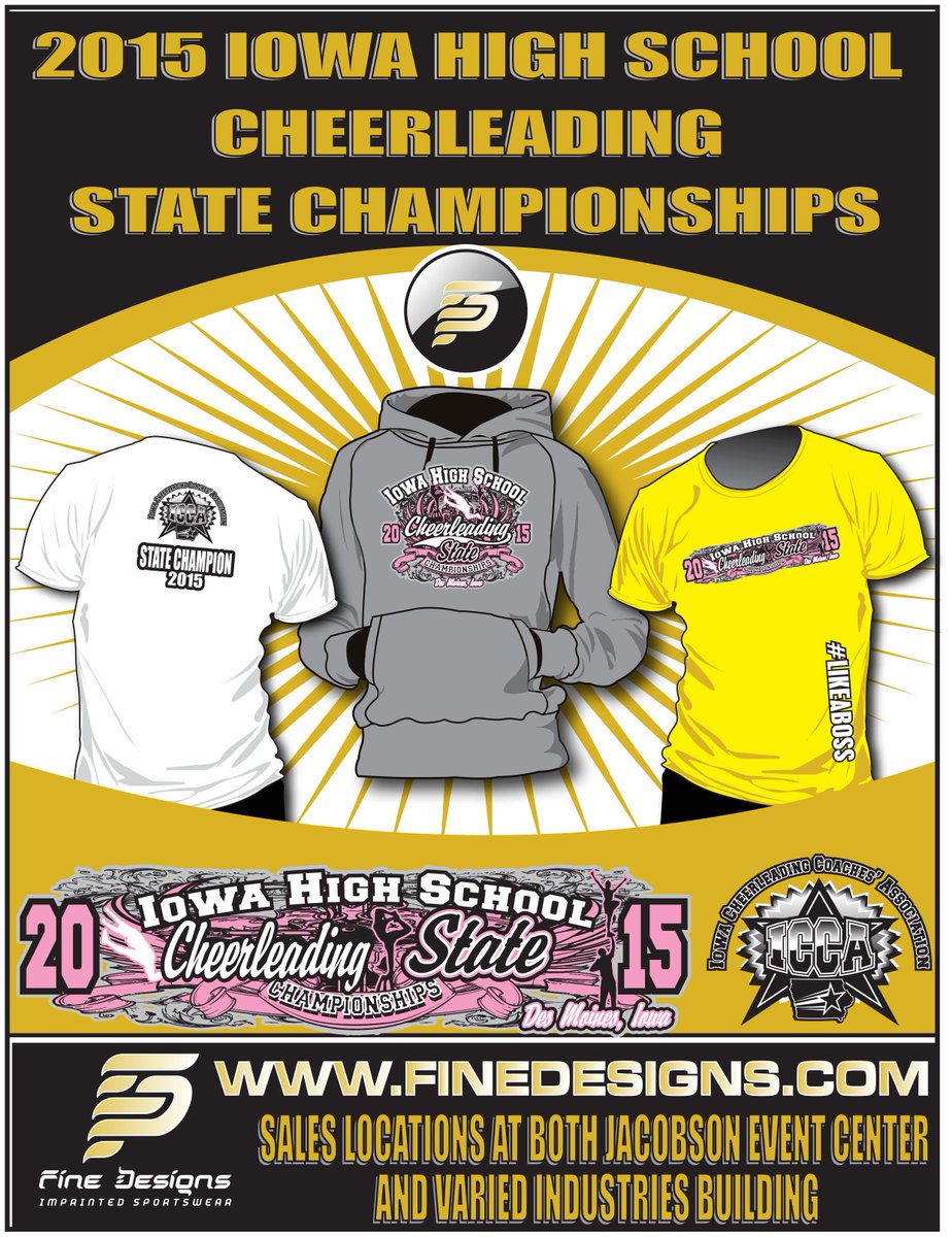 FineDesignsGP's tweet photo. Fine Designs on location at the Iowa State Cheerleading Championsh... #ICCA #FineDesigns  https://t.co/a4Mxamv3Ci https://t.co/sbVuy98IE6