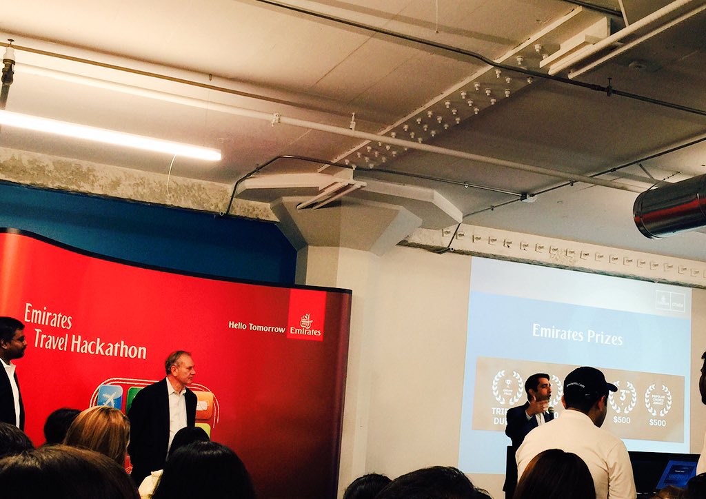 lukiesky's tweet photo. Good morning #EmiratesHackathon @RunwayIncubator! Excited for next 24 hours! https://t.co/4XGdzFIWjC