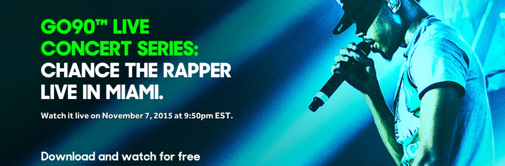 chancetherapper's tweet photo. TONIGHT!! I'm live streaming the SOLD OUT #FamilyMattersTour for YOU on @go90 - https://t.co/m5rYnxzNGY https://t.co/x9eu9J10nk