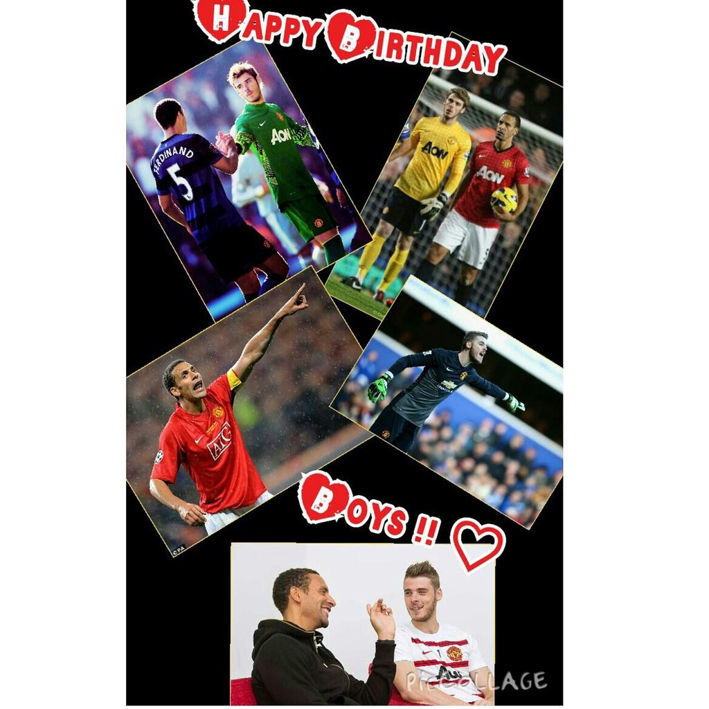 Happy birthday to David De Gea and Rio Ferdinand       