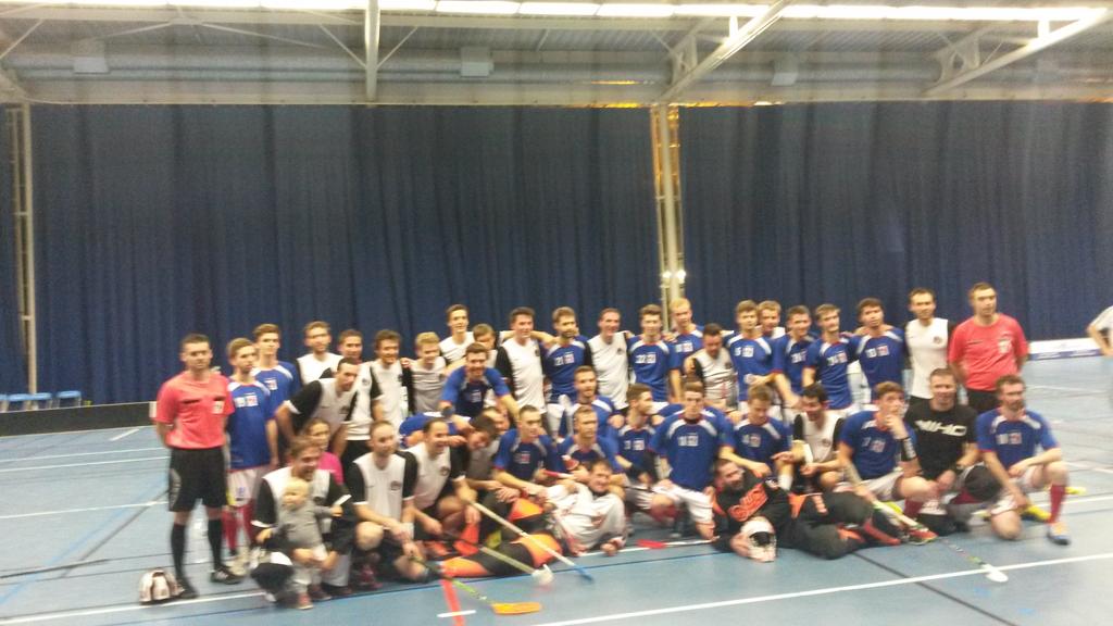 Teams France and Rhône-Alpes together. Thanks to all of you ! Thanks #Lyon ! #Floorball