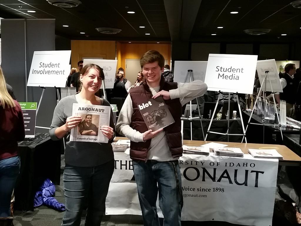 At #EnvisionIdaho for <a href="/uiargonaut/">The Argonaut</a> and <a href="/blotmag/">Blot Magazine</a> with these goobers <a href="/austindmaas/">Austin Maas</a> and <a href="/InkSlasherEdit/">Mary Malone</a>!