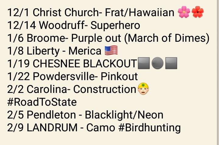 WildcatNationSS's tweet photo. These are the OFFICIAL THEMES for all of the home games this season #YouBetterGetReady #WildcatLoud https://t.co/vRMdao7K9c