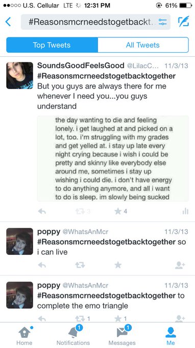 Viewing my tl to appreciate how emo I was in 2013 and how I came up the # and it was trending 😂😂😂 https://t
