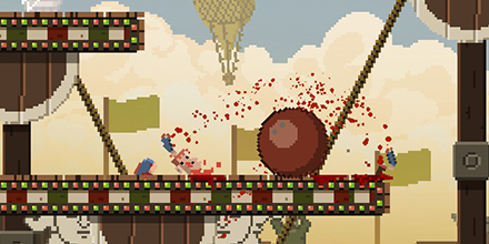 Team17's tweet photo. What's your favourite video game fatality? This is what happens to poor Willy from Penarium! https://t.co/bkuhW7s63I