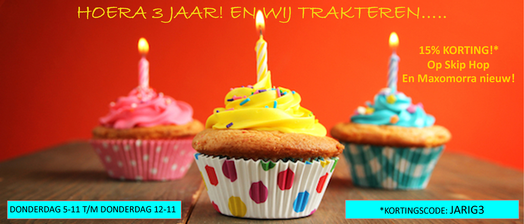 Babies_Kidsshop's tweet image. Wij zijn jarig en trakteren graag op 15% korting! Kom gauw kijken: babiesandkidsshop.nl/themas/15-kort…