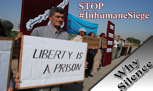 Peymaneh_Sh's tweet photo. #9DAfter missile attack & #Iraq continues #InhumaneSiege on #CampLiberty #UNHCR #Iran #News #Reuters #CNN #AFP https://t.co/fCQklMQtpj