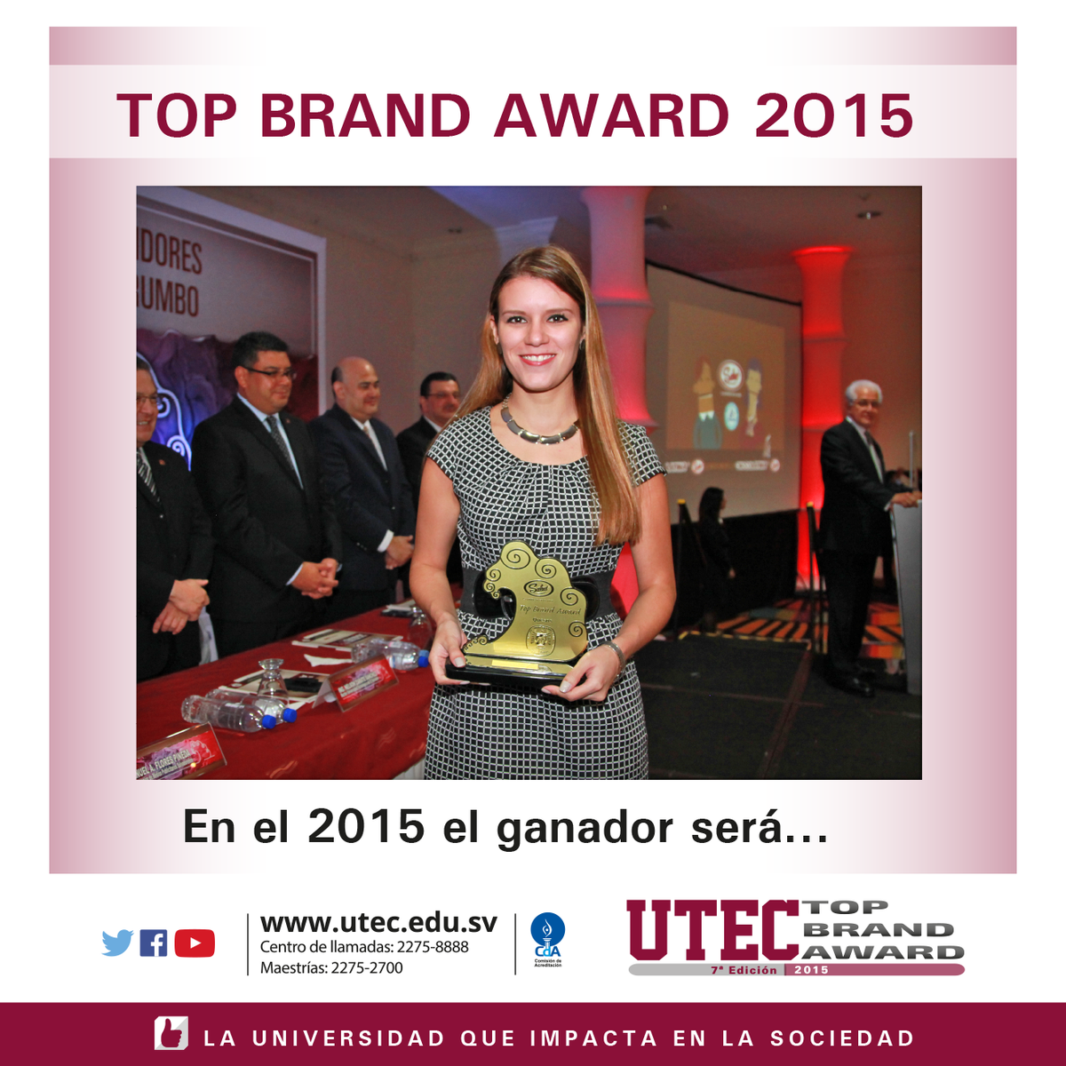 UTECedusv's tweet photo. El ganador del Top Brand Award 2014 en la categoría leche líquida fue Leche Salud, #TBA2015 https://t.co/QAP57aIkrR