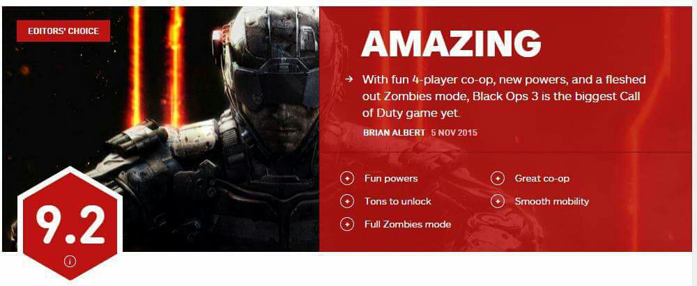 Ticklematter's tweet photo. I'm not just been bias. https://t.co/yNHQo1aAG7 #BlackOps3 #IGNreview https://t.co/R242iq30Vs