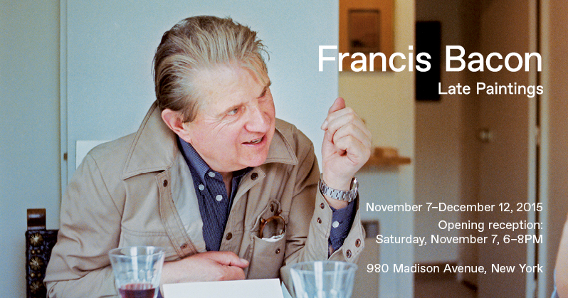 Gagosian's tweet photo. Tonight's #FrancisBacon opening reception closes in one hour, but the show will be on through December 12, 2015 https://t.co/vxh524c49L