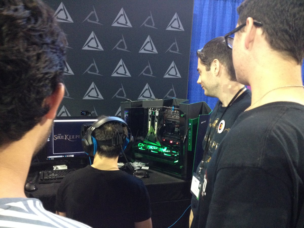 HELMSystems's tweet photo. Great crowd and awesome response to @SoulKeeperGame last night at #TigerTechbash, keep gaming #Miami ! @UnrealEngine https://t.co/K4EXjzc5qt