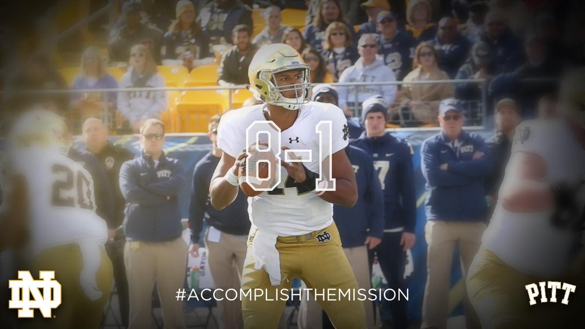 NDFootball's tweet photo. 8-1.

What's Next?

#AccomplishTheMission https://t.co/v98ZOhSnbq