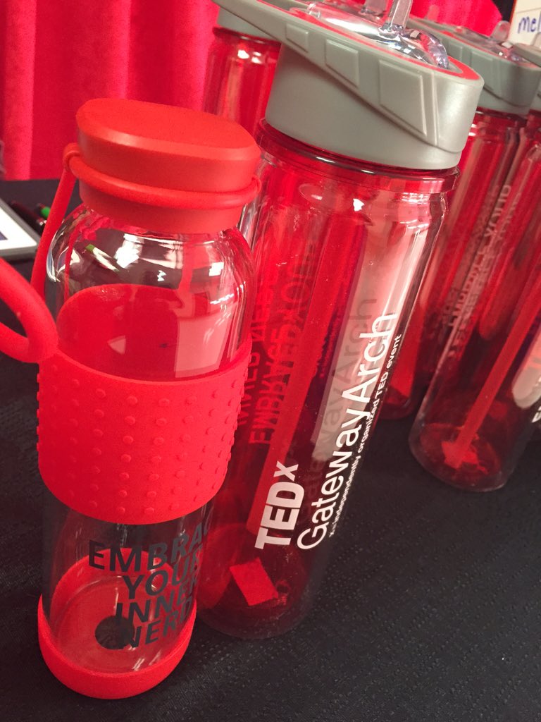 TEDxSTL's tweet image. Don&apos;t forget to purchase your #TEDxArch water bottles! #embraceyourinnernerd