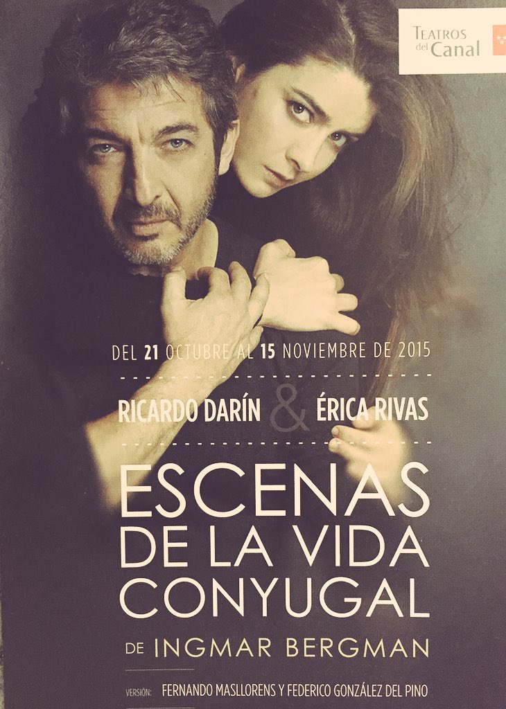 Esperando a ver #escenasvidaconyugal con <a href="/BombitaDarin/">Ricardo Darin</a> <a href="/bb_sokol/">Barbara Sokol</a> #teatrosdelcanal