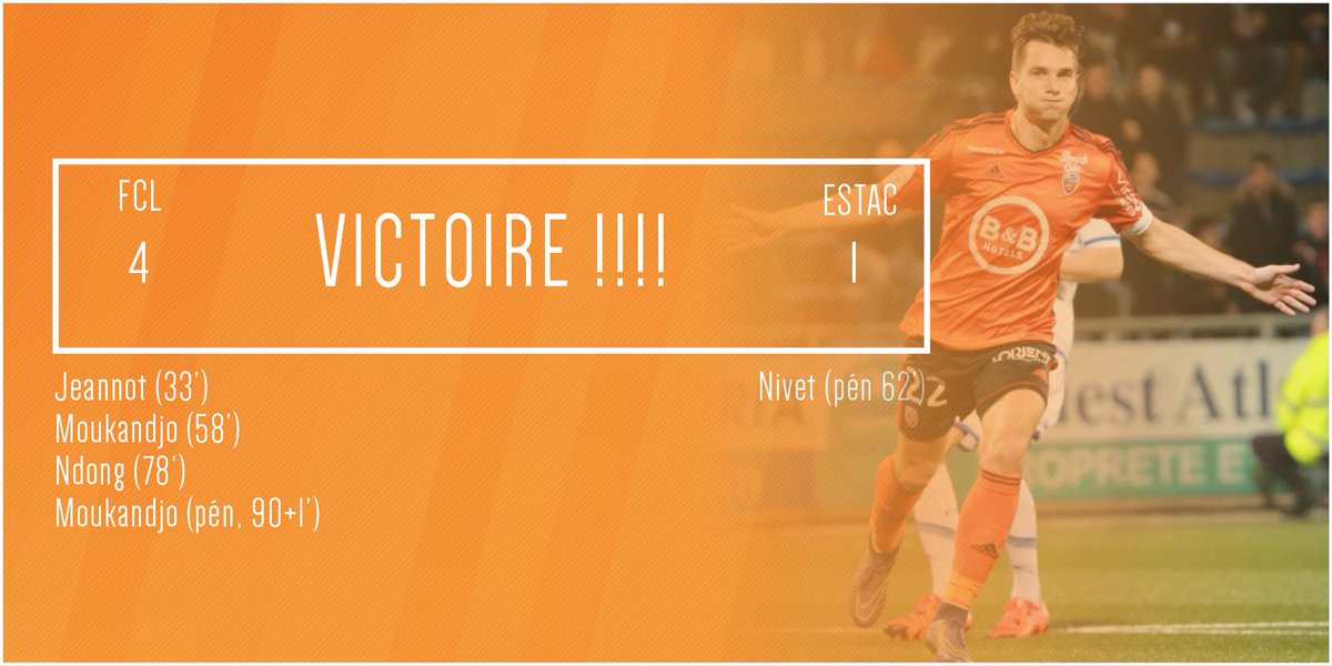 FCLorient's tweet image. VICTOIRE du FC Lorient ce soir (4-1) ! 👍💪👏