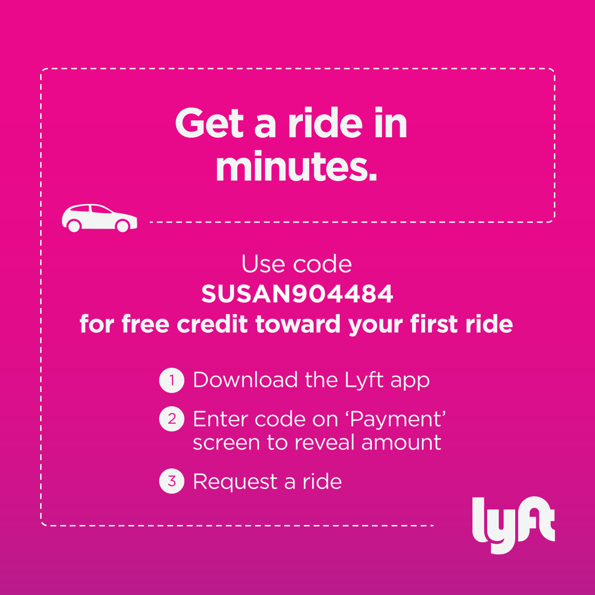 Lyft is a great way to get around with out a car ! Safe and always available! Drivers are pre-screened and friendly.