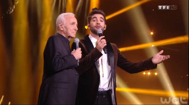 KendjiGiracSite's tweet photo. Kendji et Charles Aznavour chante La Bohème aux #NMA2015 #NMAbyKendji https://t.co/aqxFJFv8DY https://t.co/67EFqqRHjK