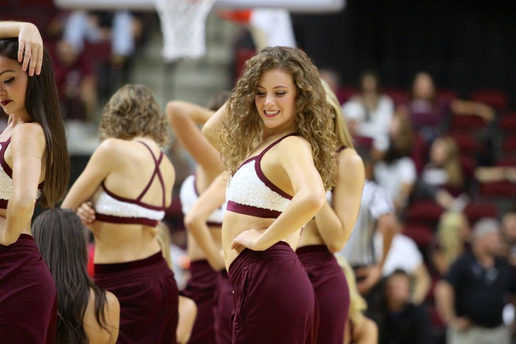 aggiemag's tweet photo. @AggieDanceTeam performs at last night's basketball game! https://t.co/zrAi8yQR9X