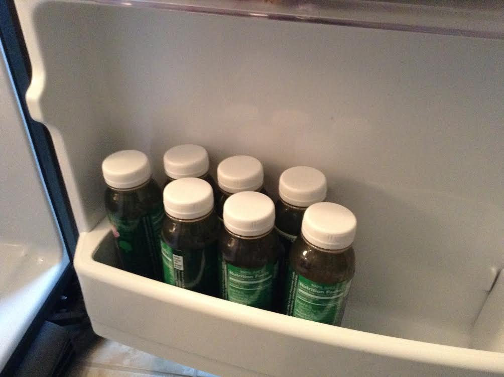CoolBlackFriend's tweet photo. @SujaJuice, Y'all up in Walmart now? Oh, It's a wrap! Just bought every green juice on the shelf. drank 2 already https://t.co/p8HD7f67He