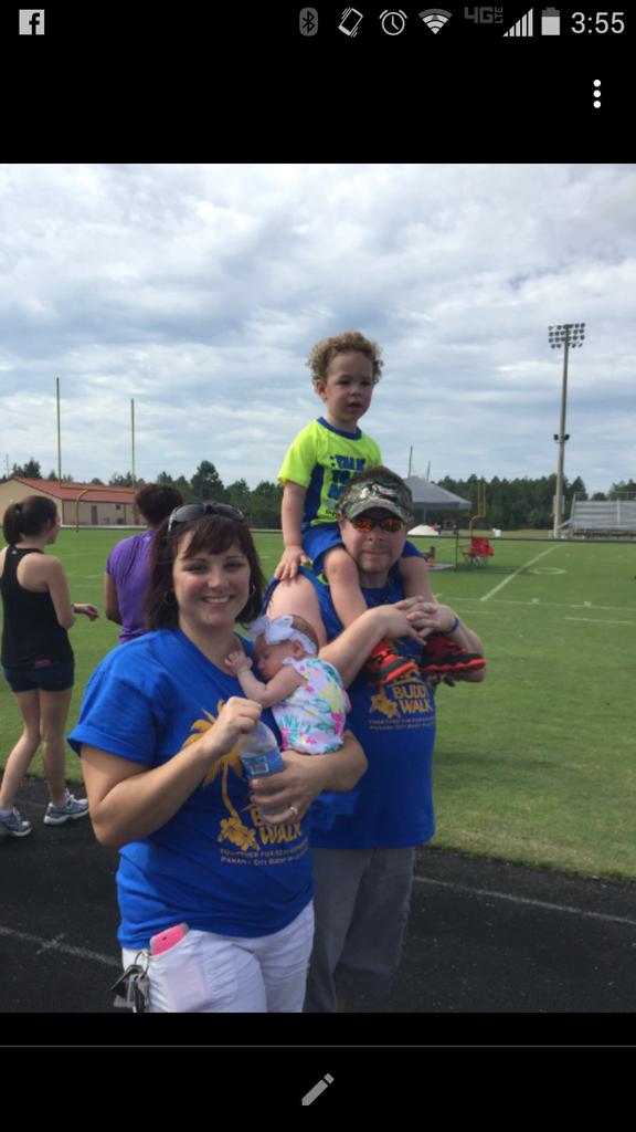 schapman2014's tweet photo. Great time at buddy walk. Representing team jinks #gohornets https://t.co/b66qh0CScr