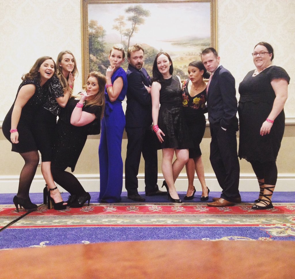 In between the fun mayhem of the <a href="/PlanBIAAG/">Because I am a Girl</a> #Ball4Girls ,the team took a moment for themselves.#BlueSteel #nofilter