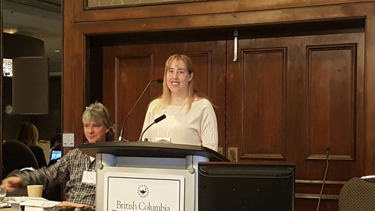 CTA43's tweet photo. CTA Local Representative Sandra Cowan chairing the @bctf Fall Rep Assembly. #bctf2015 https://t.co/QoUjMM7Kok