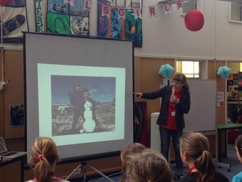 RailsGirlsMot's tweet photo. Anna talking about being a kickass bug squishing mum #railsgirlsmot https://t.co/jpRV1BphFg