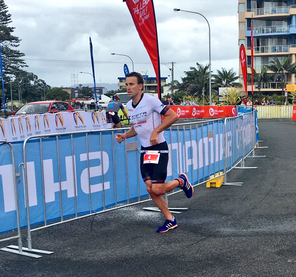 TriathlonZone's tweet photo. Todd Skipworth on his way to taking out #challengeforster @todd_skippy https://t.co/Bm023rle61