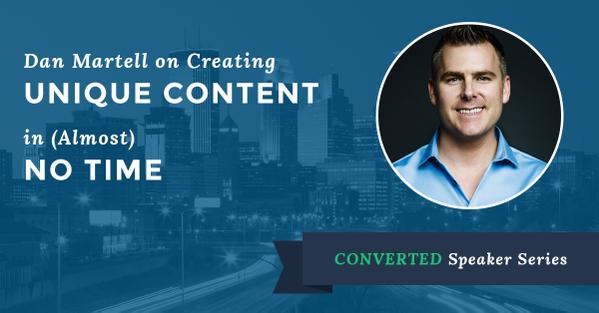 Leadpages's tweet photo. #converted15 Speaker Series: @danmartell on Creating Unique Content in (Almost) No Time→ https://t.co/z34b8c8o1G https://t.co/5m6IKPhGj8
