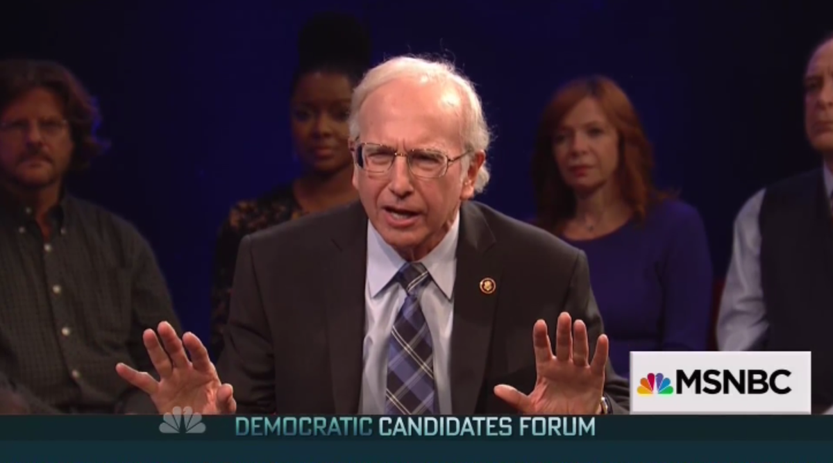 _RyanGajewski's tweet photo. Larry David returns to #SNL as Bernie Sanders: "Of course I hate you. I hate everyone." https://t.co/HPfljqaA31