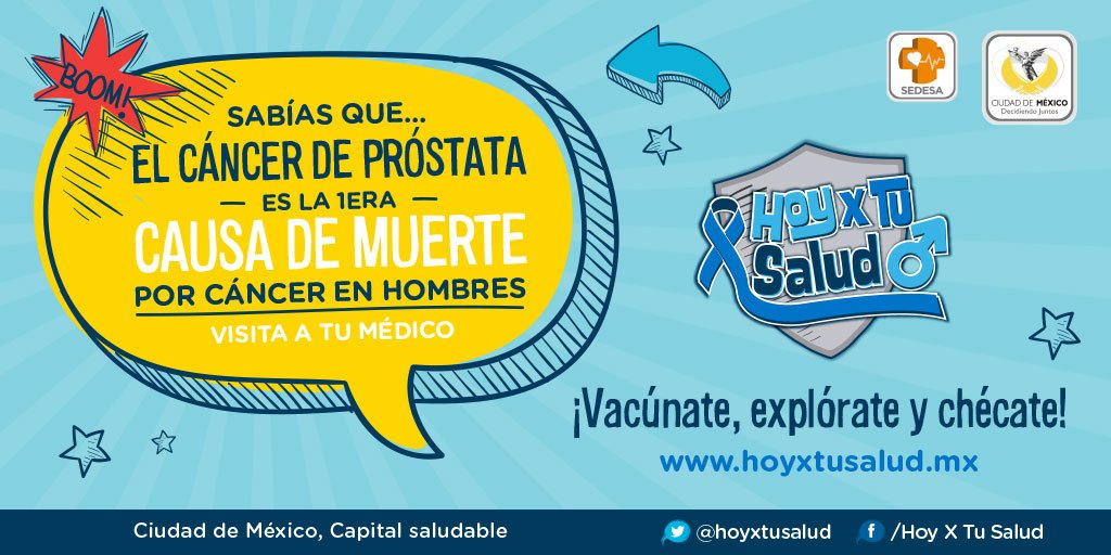 RoyCampos's tweet photo. "@hoyxtusalud: el cáncer de próstata es la primera causa de muerte por cáncer en los hombres #HacerConciencia https://t.co/CHafImHVFA