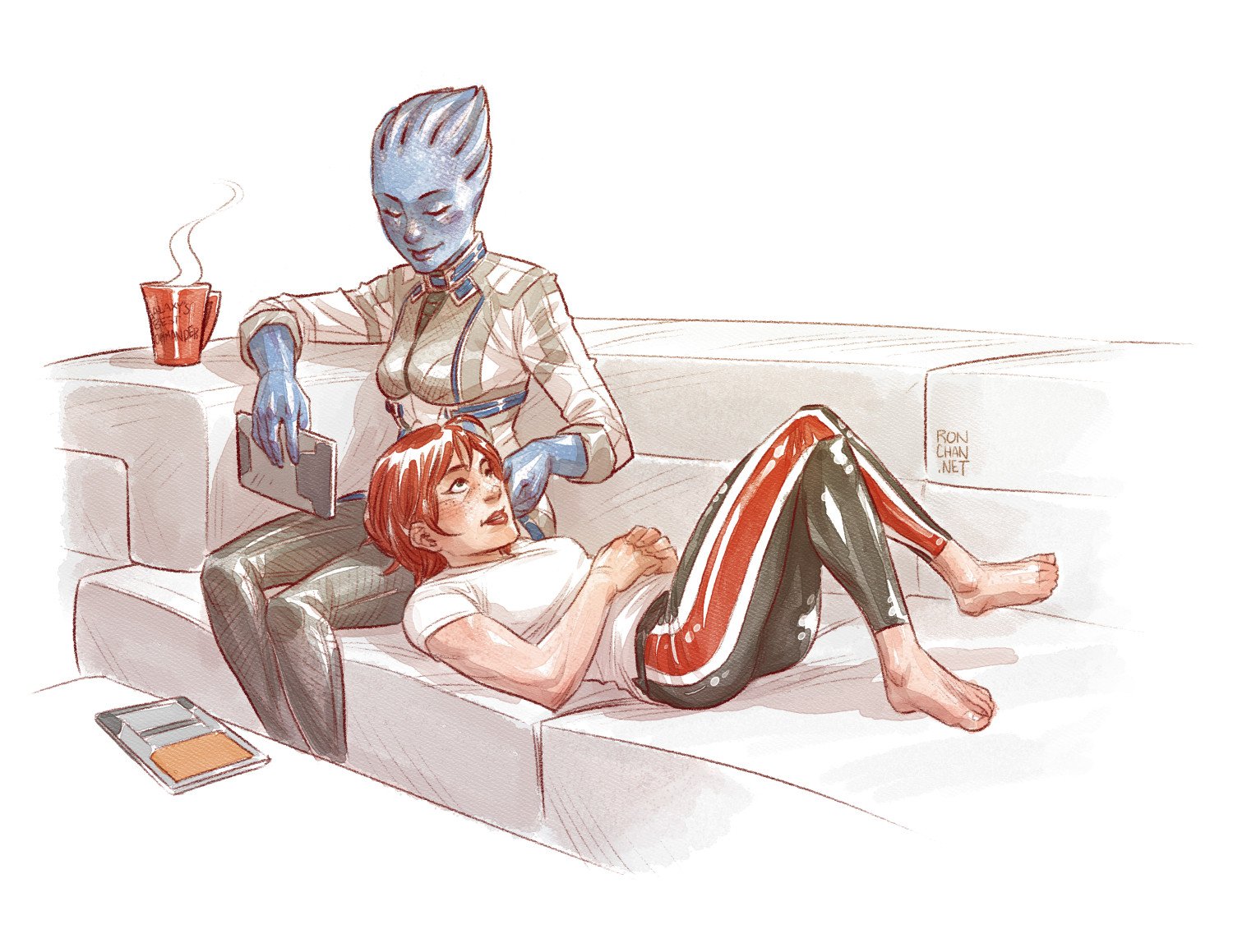 Here's a relaxing moment with Femshep and Liara :)
https://...