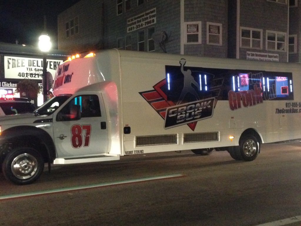 Matt Reed on Twitter "The GronkBus driving through Federal Hill
