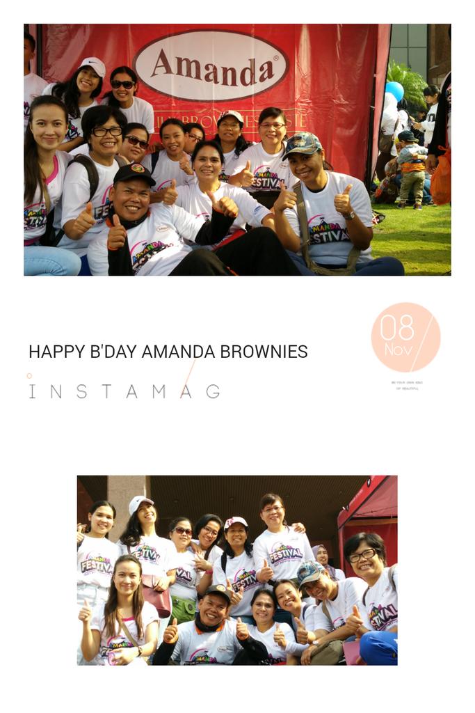 relyanna's tweet photo. We're frm BandungAdventistHospital  "Happy 15th B'dayAMANDA BROWNIES.. Success.." @amandafest2015 @amandabrownies https://t.co/WLu1KNBm62