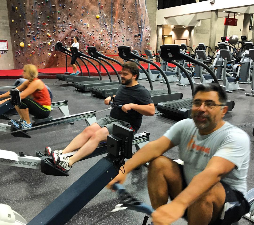 TheBrianTabor's tweet photo. Getting it done with the #ConceptII #Rowers and #kettlebell swings #fitness #sandiego #sdsu #gym #cardio https://t.co/o6OxxS3KGB