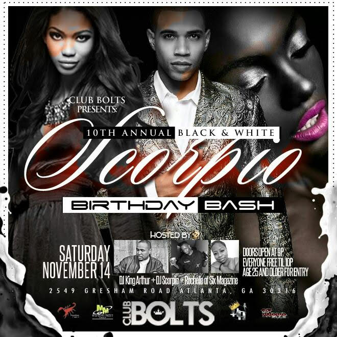 djscorpio1's tweet photo. SCORPIO BASH SATURDAY Nov 14th @ CLUB BOLTS DJ SCORPIO, KING ARTHUR, &amp; ROCHELLE (612 Magazine) U KNOW HOW WE DO! https://t.co/ks1cD7drmL