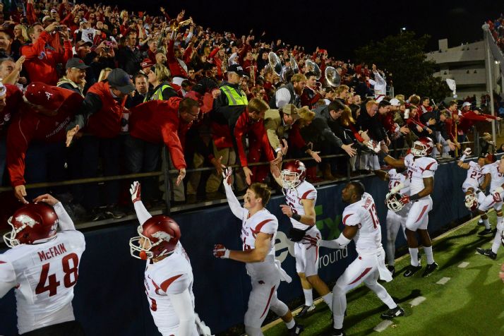 espn's tweet photo. Hog Heaven.

The @RazorbackFB team has scored 50+ points in three straight games for the first time in 99 YEARS. https://t.co/BUdq1V9a73