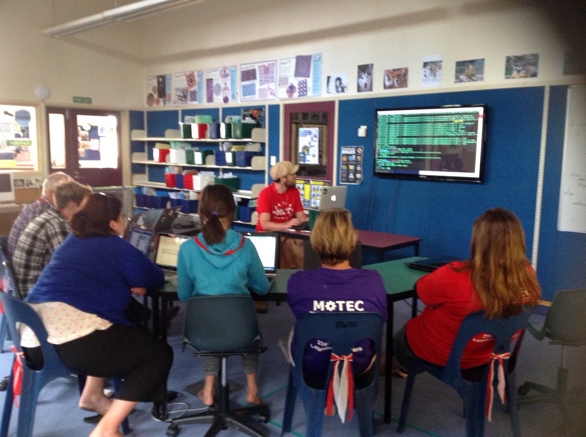 RailsGirlsMot's tweet photo. @craigambrose creating Minesweeper in Rails and React collaboratively with participants! #railsgirlsmot https://t.co/MJhxGsDSFJ