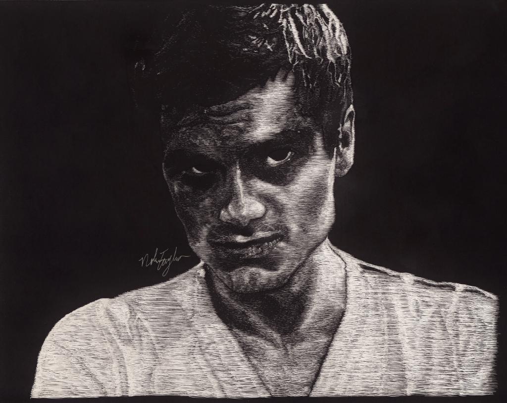#Peeta's brooding stare burns in this fan #art contest entry! See the gallery &amp; submit yours spr.ly/6014BPAkr