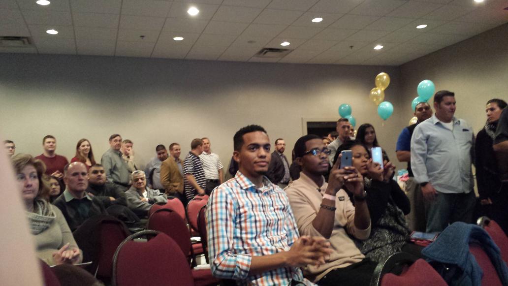 Jellingsm's tweet photo. @larry_winters #HelzerEmeraldTeam recognition wrapping around the room 50/150 #weretight https://t.co/FXguY835xv