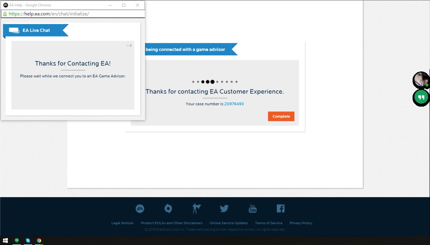 Ea live chat EA Canadian