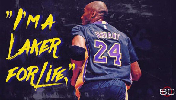 NBA_Skits's tweet photo. "I'm a Laker for life. I'm not playing anywhere else, no matter what. It's just not going to happen." 
#Loyalty https://t.co/NsRAxc6S7l