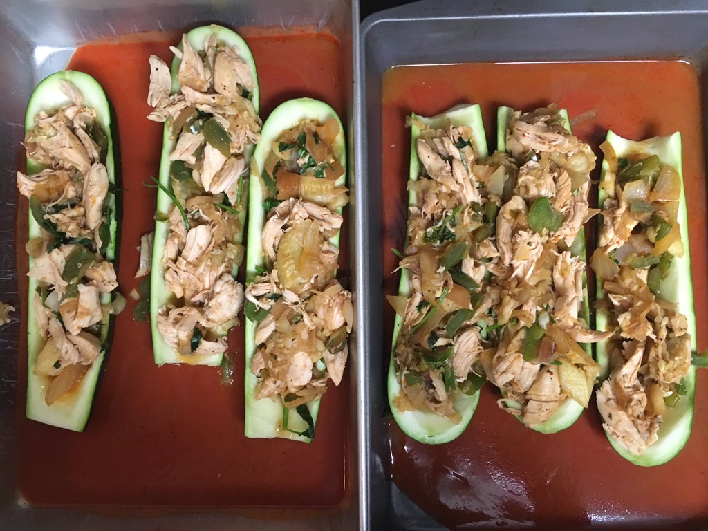 MaxGott_fried's tweet image. Chicken enchilada zucchini boats! #chefgrind