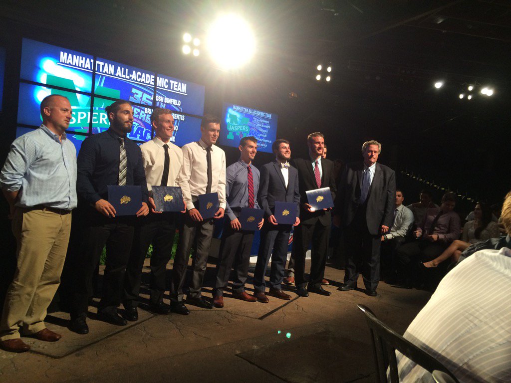 JaspersSoccer's tweet photo. Proud evening with such a promising group of young men #MAACAwards https://t.co/cUuSrstN0Y